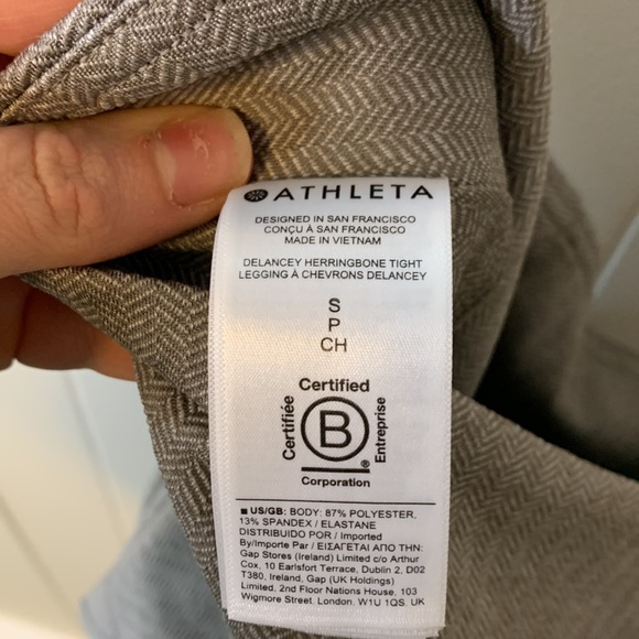 Athleta Delancey Herringbone Tight Legging Size Small Petite 487663 - Picture 8 of 10